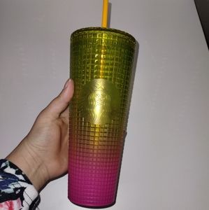 Starbucks tumbler grid style ombre